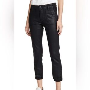 PAIGE Black Coated Mayslie Joggers Size 27